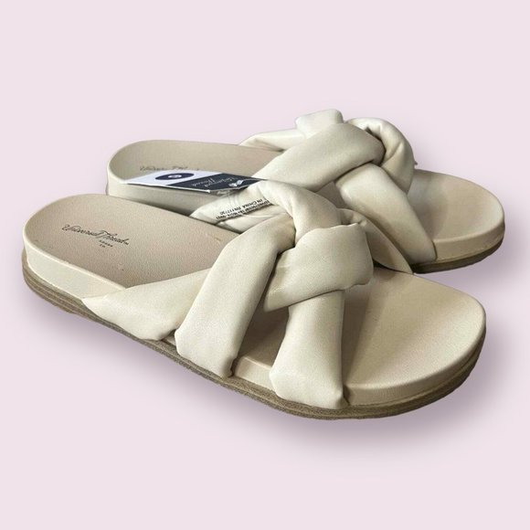 Women's Cosette Padded Slide Sandals - Universal Threads - Cream - FREE SHIP - Picture 1 of 2